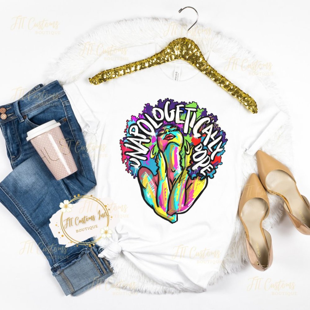 Colorful Painted Style Unapologetically Dope Tee